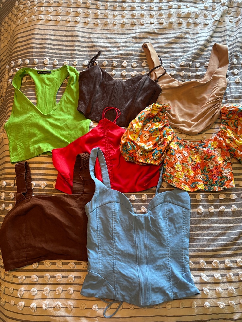 Mixed Women Tops Bundle - Green, Red, Blue, Brown, Tan, Floral